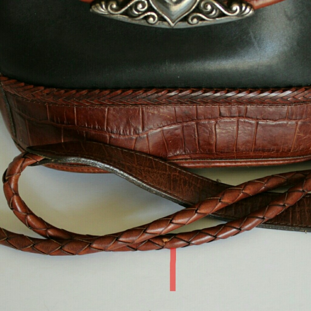 Brighton vintage leather crossbody bucket bag - Picture 8 of 8